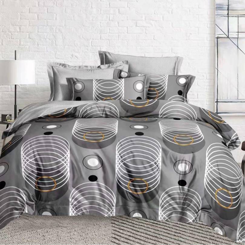 Lenjerie de pat din bumbac finet 6 piese – Model modern si culori vibrante | COD 0009 - CF