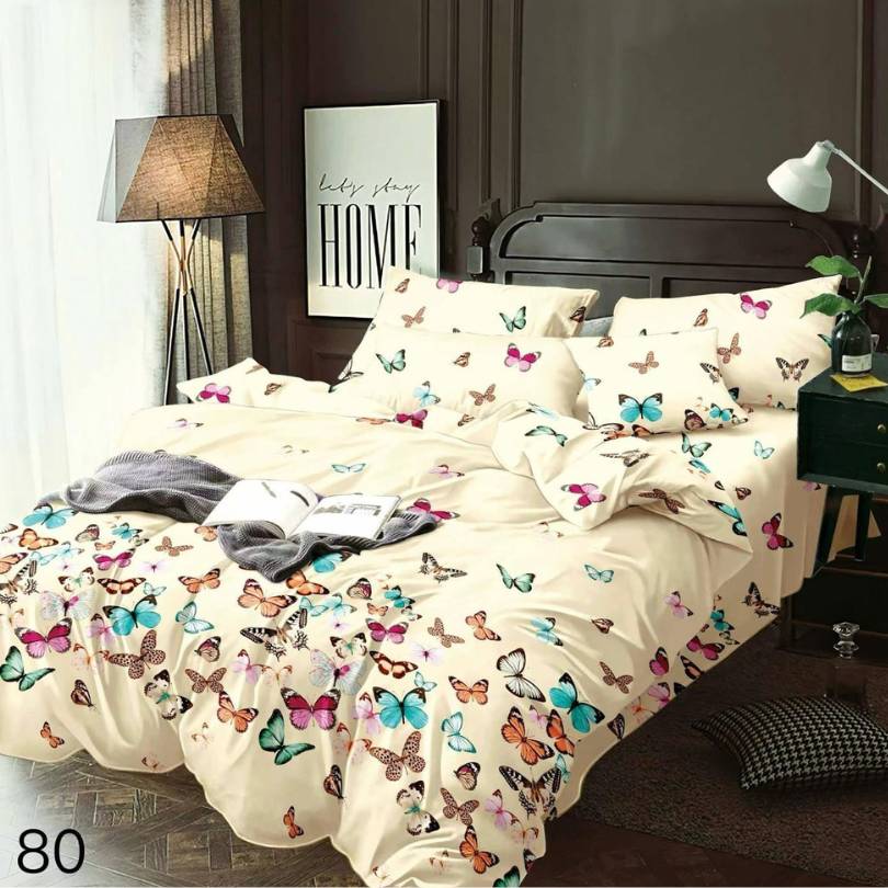 Lenjerie de pat din bumbac finet 6 piese – Model modern si culori vibrante | COD 0015 - CF