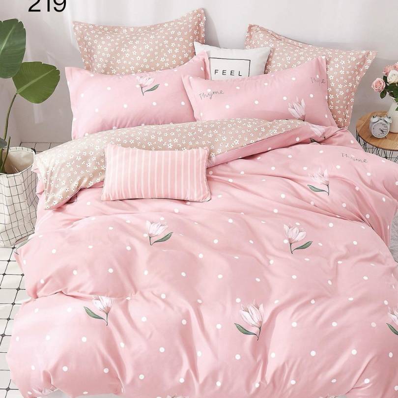 Lenjerie de pat din bumbac finet 6 piese – Model modern si culori vibrante | COD 0016 - CF