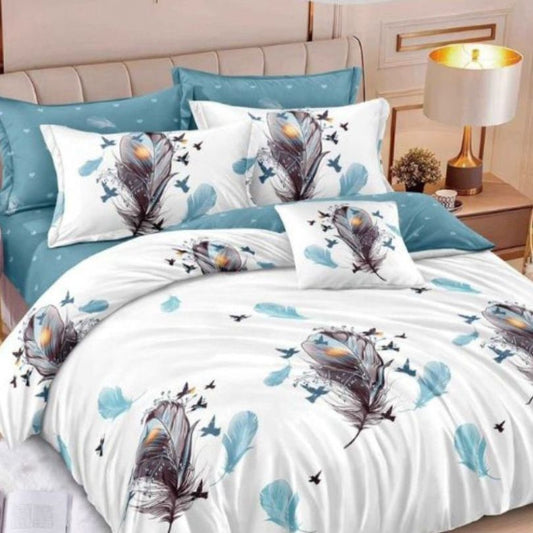 Lenjerie de pat din finet, 6 piese, ultra moale si calduroasa, set complet pentru confort | 2988-S