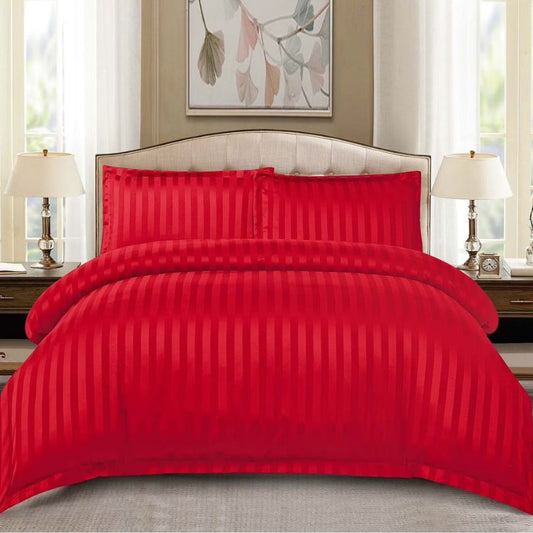 Lenjerie de pat dublu, Damasc Finetat, cu ELASTIC, 4 piese, 100% bumbac | 0172-PV