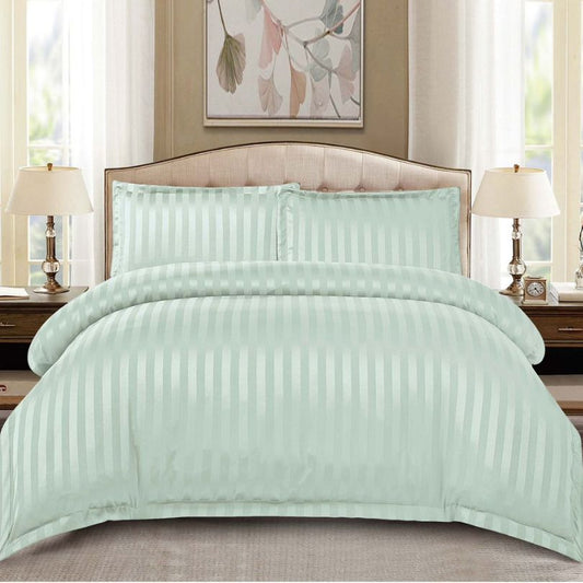 Lenjerie de pat dublu, Damasc Finetat, cu ELASTIC, 4 piese, 100% bumbac | 0188-PV