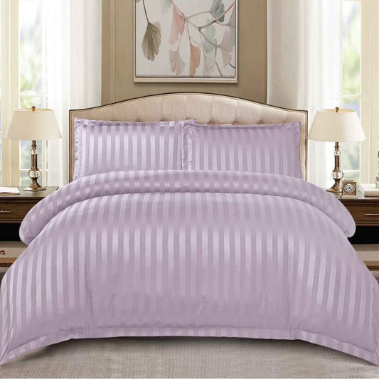 Lenjerie de pat dublu, Damasc Finetat, cu ELASTIC, 4 piese, 100% bumbac | 0194-PV