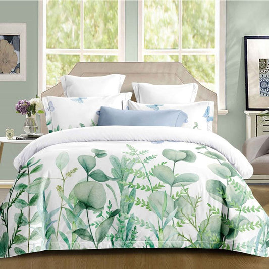 Lenjerie de pat dublu, Finet Fin, cu elastic, 4 piese, 100% bumbac | 0312-PV