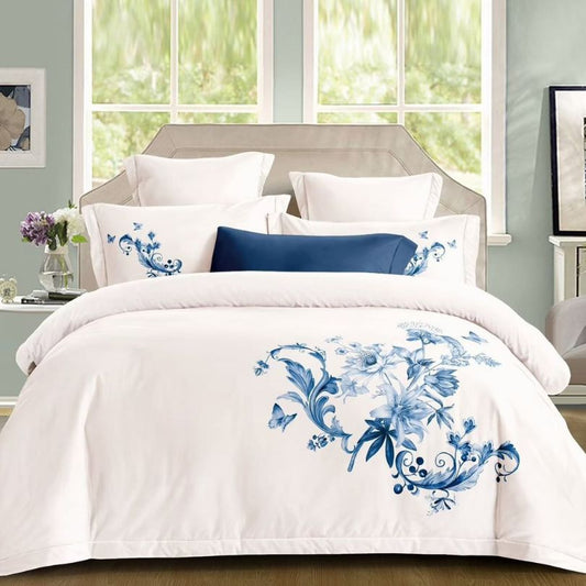 Lenjerie de pat dublu, Finet Fin, cu elastic, 4 piese, 100% bumbac | 0314-PV