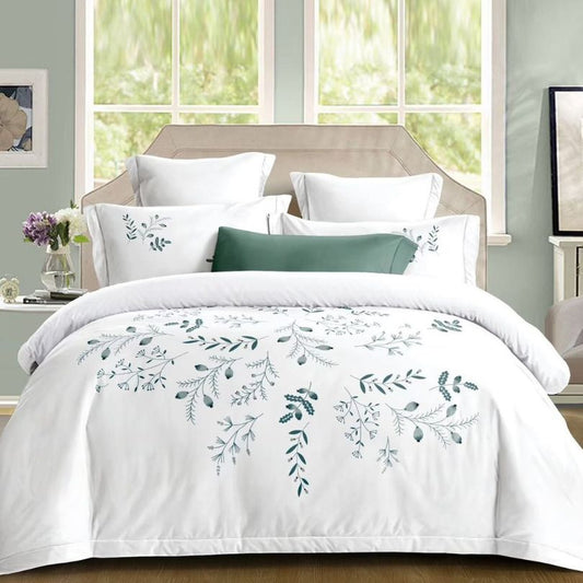 Lenjerie de pat dublu, Finet Fin, cu elastic, 4 piese, 100% bumbac | 0316-PV