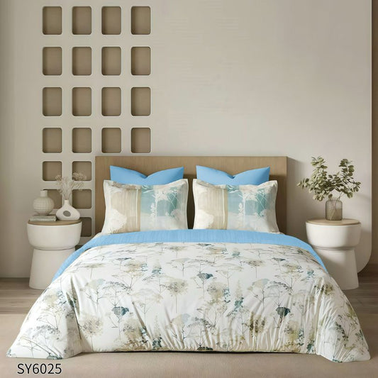 Lenjerie de pat dublu, Finet, cu elastic, 6 piese, Imprimare digitala | 0248-PV