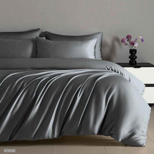 Lenjerie de pat dublu, Satin Extra Fin, cu elastic, 4 piese, 100% bumbac | 0450-PV