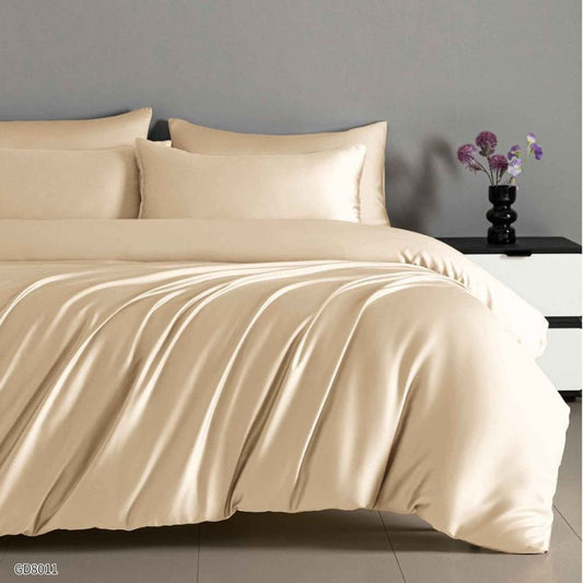 Lenjerie de pat dublu, Satin Extra Fin, cu elastic, 4 piese, 100% bumbac | 0451-PV