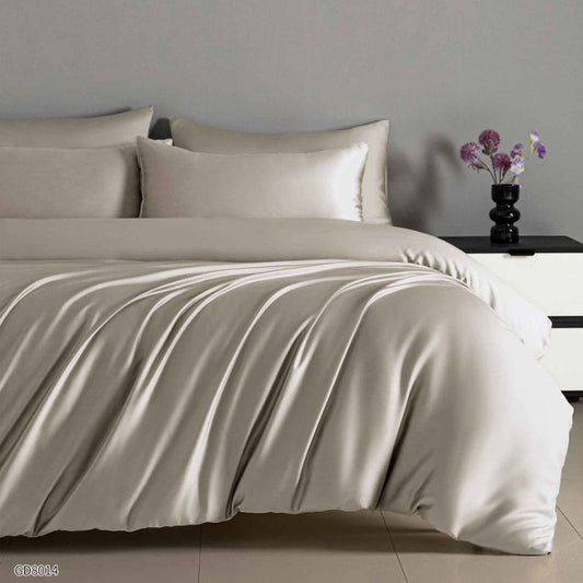 Lenjerie de pat dublu, Satin Extra Fin, cu elastic, 4 piese, 100% bumbac | 0454-PV