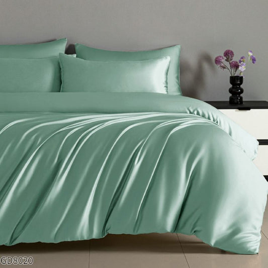 Lenjerie de pat dublu, Satin Extra Fin, cu elastic, 4 piese, 100% bumbac | 0458-PV