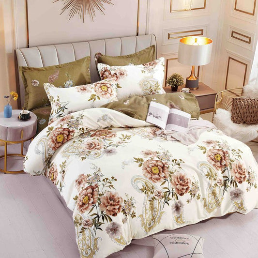 Lenjerie de pat finet, 6 piese, confort absolut si aspect elegant pentru dormitor| 2134-J