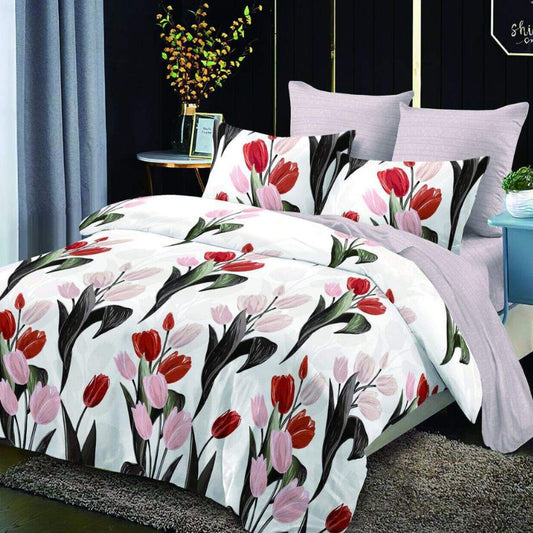 Lenjerie de pat finet 6 piese, eleganta, atingere catifelata si stil modern | 1433-SEP