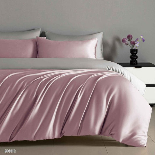 Lenjerie pat dublu, Satin Extra Fin, cu elastic, 4 piese, 100% bumbac | 0445-PV