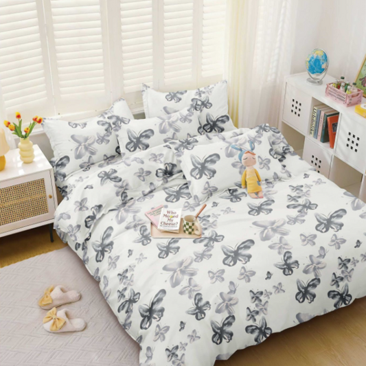 Set lenjerie de pat bumbac satinat 4 piese – Design rafinat și textură delicată, Cod 0022-S