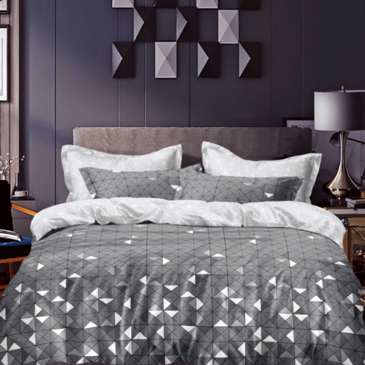 Set lenjerie de pat bumbac satinat 4 piese – Design rafinat și textură delicată, Cod 0051-S