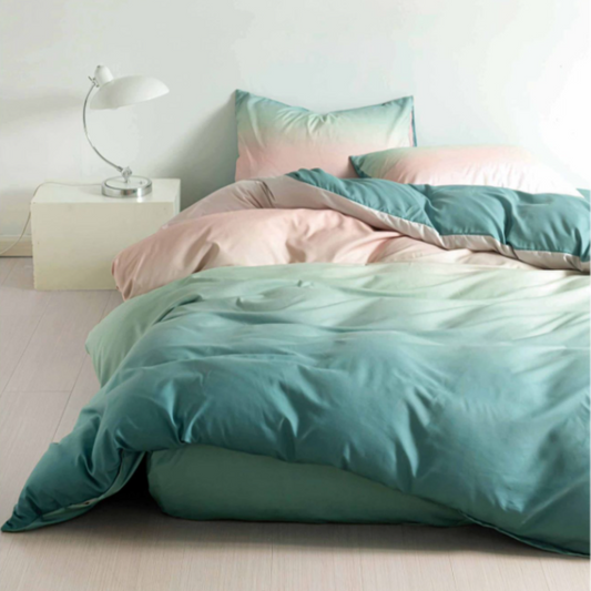 Set lenjerie de pat bumbac satinat 4 piese – Design rafinat și textura delicata, Cod 0011-S