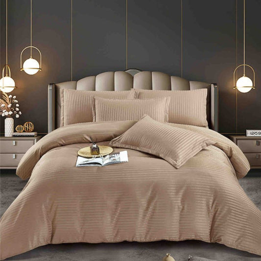 Set lenjerie de pat damasc 1 persoană – Calitate superioară, 100% bumbac, Cod 0585-J