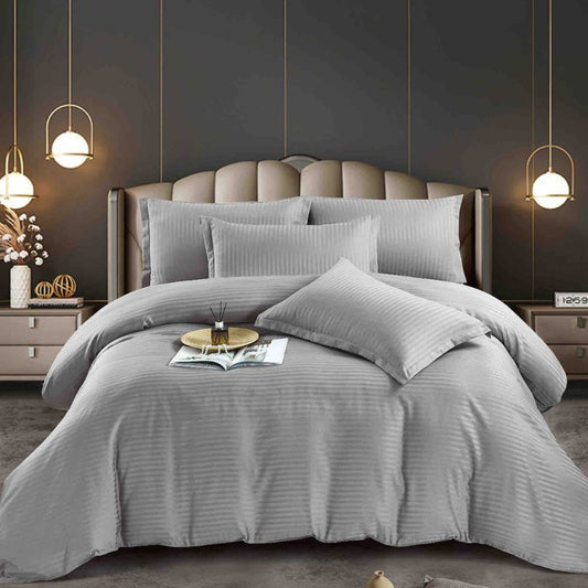 Set lenjerie de pat damasc 1 persoană – Calitate superioară, 100% bumbac, Cod 0591-J