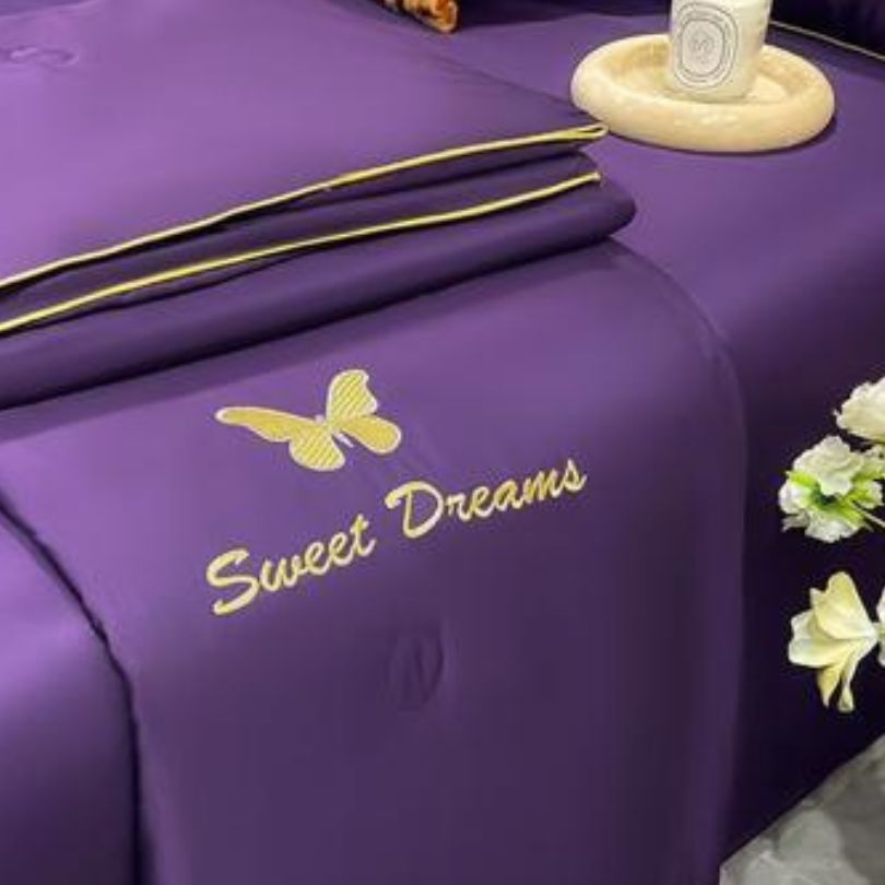 Lenjerie de Pat din Matase cu Pilota – 4 Piese: Eleganta si Rasfat în Dormitorul Tau | COD 0861-S