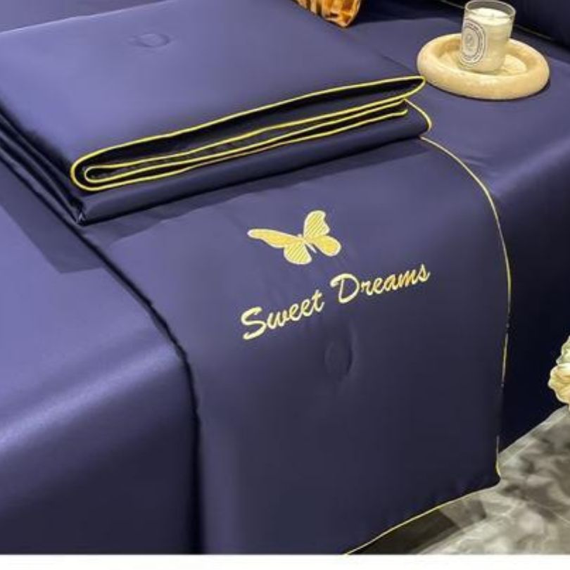 Lenjerie de Pat din Matase cu Pilota – 4 Piese: Eleganta si Rasfat în Dormitorul Tau | COD 0867-S