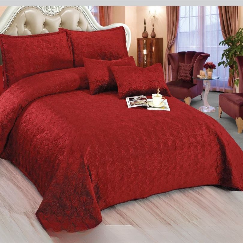 Cuvertura de Pat Catifea – 5 Piese pentru Eleganta si Confort | COD 0024-CF