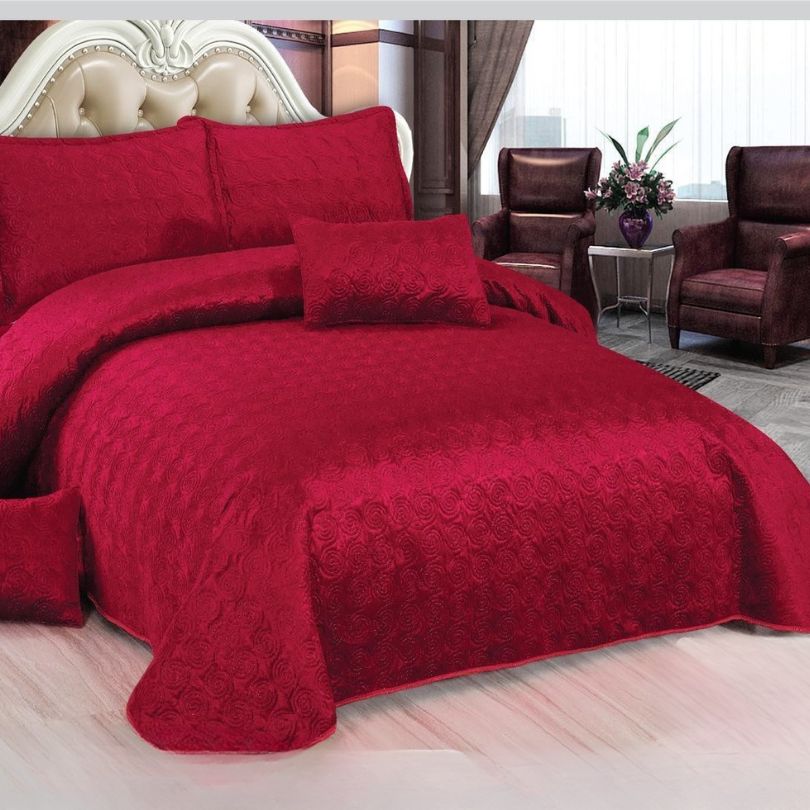 Cuvertura de Pat Catifea – 5 Piese pentru Eleganta si Confort | COD 0025-CF