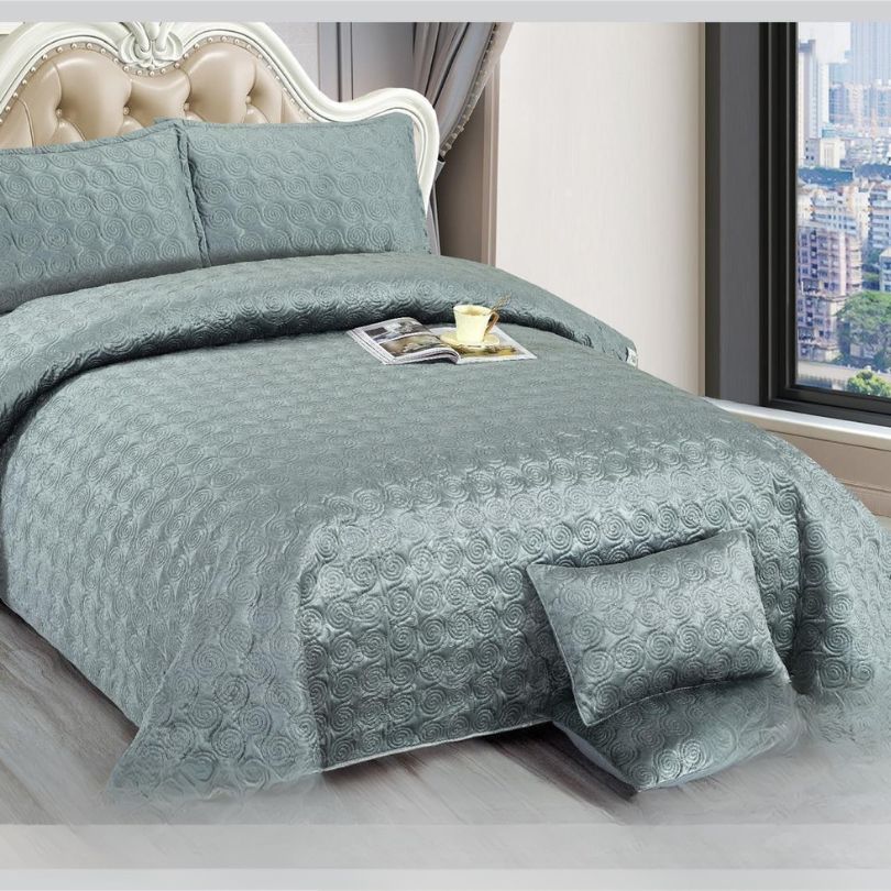 Cuvertura de Pat Catifea – 5 Piese pentru Eleganta si Confort | COD 0031-CF