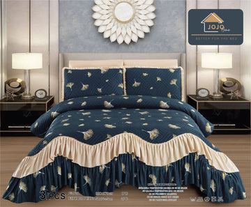 Cuvertura de pat finet – Set complet 3 piese pentru un dormitor elegant si confortabil | COD 1014-J