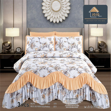 Cuvertura de pat finet – Set complet 3 piese pentru un dormitor elegant si confortabil | COD 1018-J