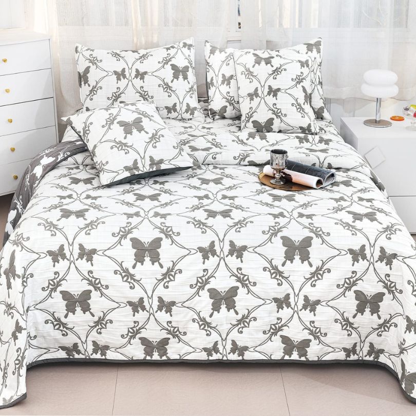 Cuvertura din bumbac cu In 5 piese – eleganta naturala pentru dormitorul tau | COD 0008-CM