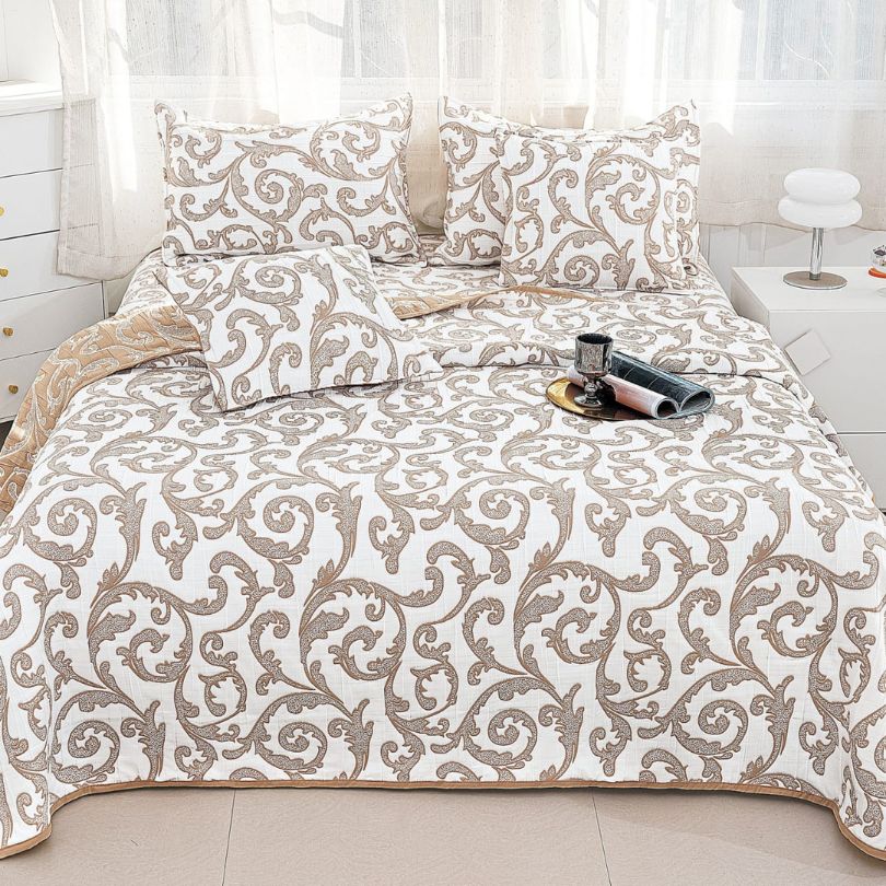 Cuvertura din bumbac cu In 5 piese – eleganta naturala pentru dormitorul tau | COD 0012-CM