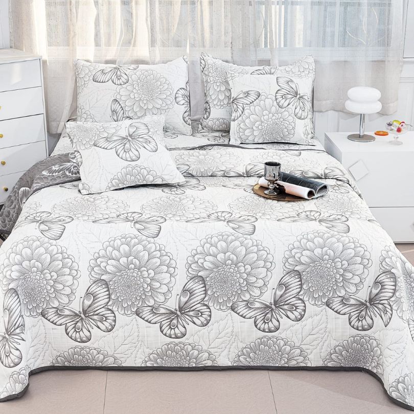 Cuvertura din bumbac cu In 5 piese – eleganta naturala pentru dormitorul tau | COD 0014-CM