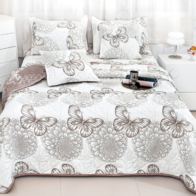 Cuvertura din bumbac cu In 5 piese – eleganta naturala pentru dormitorul tau | COD 0018-CM