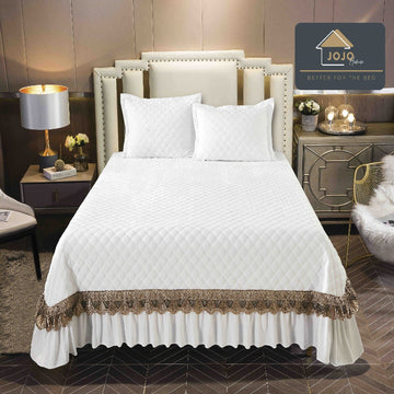 Cuvertura pat din Catifea - Set 3 Piese | Confort si Eleganta pentru Dormitor | COD 1031-J