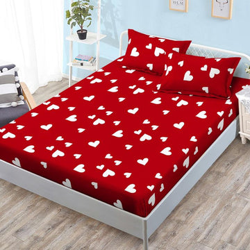 Husa de Pat din Bumbac Finet – Set 3 Piese pentru Confort si Eleganta | COD 1075-S