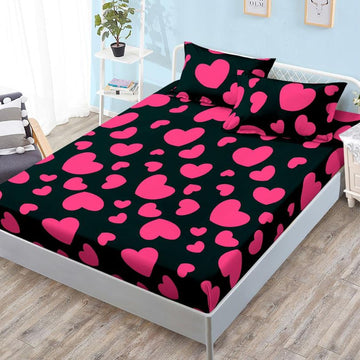 Husa de Pat din Bumbac Finet – Set 3 Piese pentru Confort si Eleganta | COD 1077-S