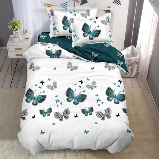 Lenjerie de Pat Bumbac Finet 1 Persoana – 4 Piese. Confort Premium si Design Modern | COD 1216-S