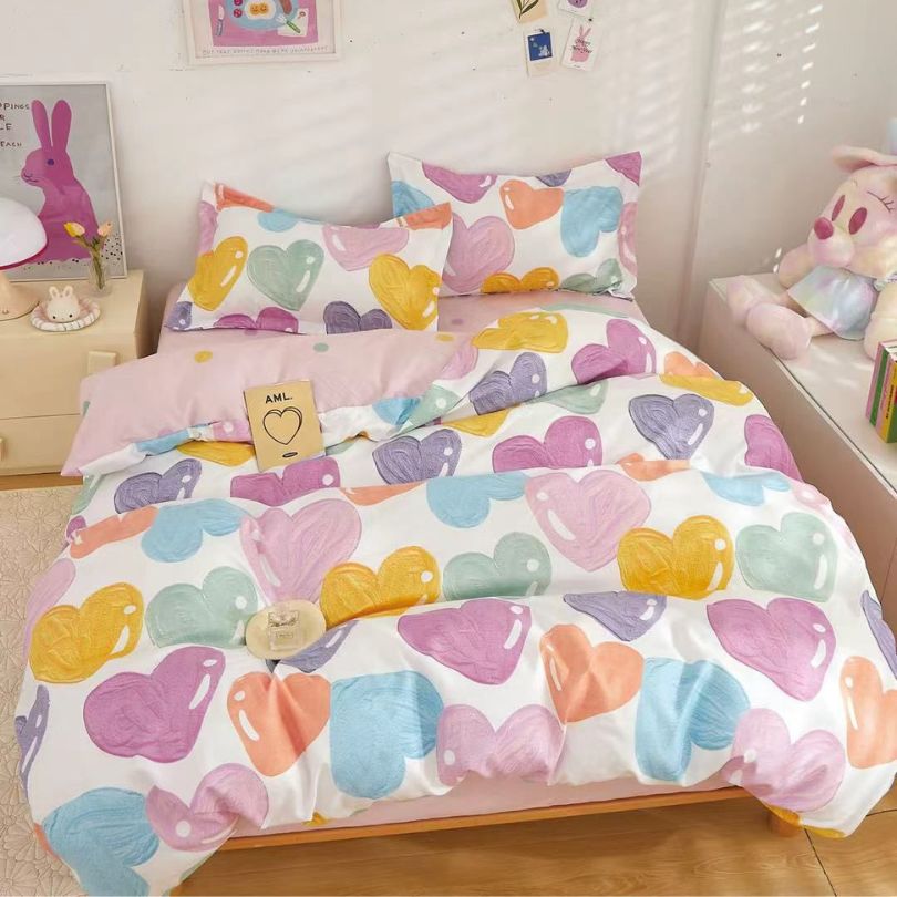 Lenjerie de Pat Bumbac Finet 1 Persoana – 4 Piese. Confort Premium si Design Modern | COD 1218-S