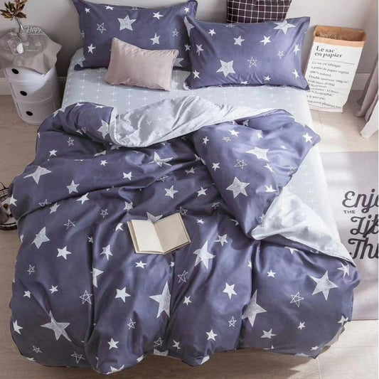 Set lenjerie de pat bumbac satinat 4 piese – Design rafinat și textura delicata, Cod 0906-S