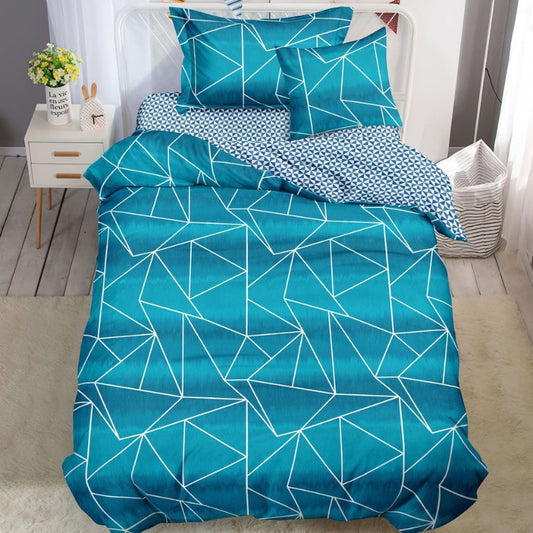 Lenjerie de Pat Bumbac Finet 1 Persoana – 4 Piese. Confort Premium si Design Modern | COD 1220-S