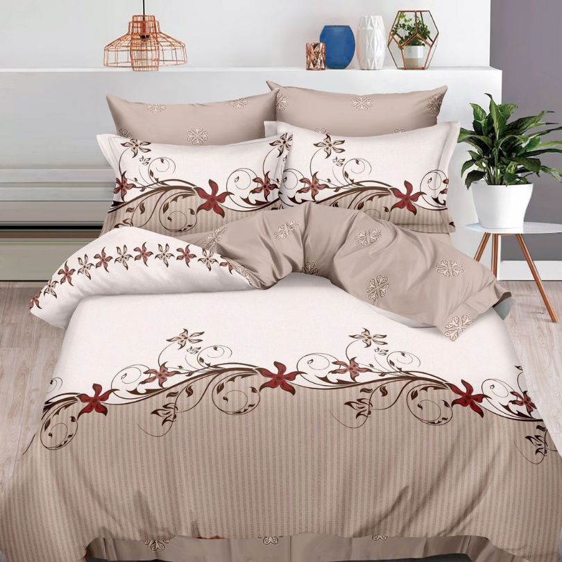 Lenjerie de pat bumbac finet cu elastic – 6 piese: Confort si stil pentru un somn odihnitor  | COD 0406-S