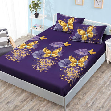 Husa de Pat din Bumbac Finet – Set 3 Piese pentru Confort si Eleganta | COD 1080-S