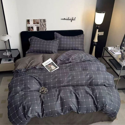 Lenjerie de Pat Bumbac Finet 1 Persoana – 4 Piese. Confort Premium si Design Modern | COD 1221-S