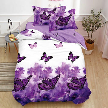 Lenjerie de Pat Bumbac Finet 1 Persoana – 4 Piese. Confort Premium si Design Modern | COD 1222-S