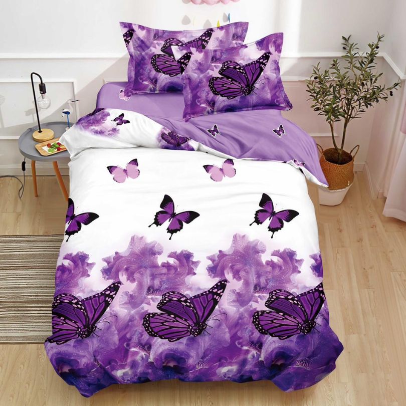 Lenjerie de Pat Bumbac Finet 1 Persoana – 4 Piese. Confort Premium si Design Modern | COD 1222-S