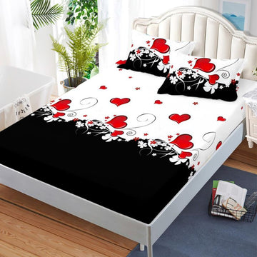 Husa de Pat din Bumbac Finet – Set 3 Piese pentru Confort si Eleganta | COD 1086-S