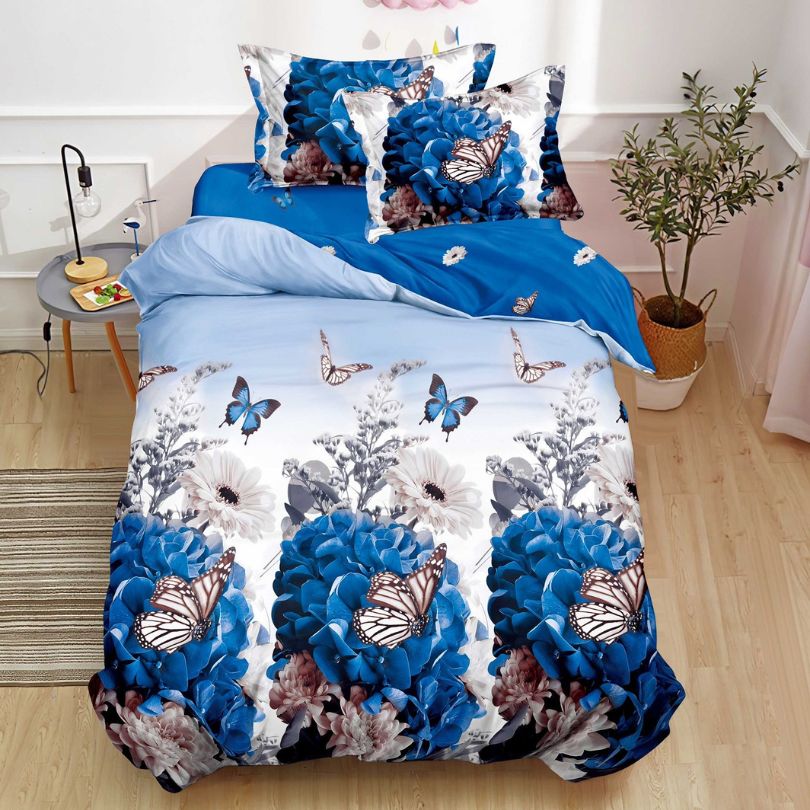 Lenjerie de Pat Bumbac Finet 1 Persoana – 4 Piese. Confort Premium si Design Modern | COD 1225-S