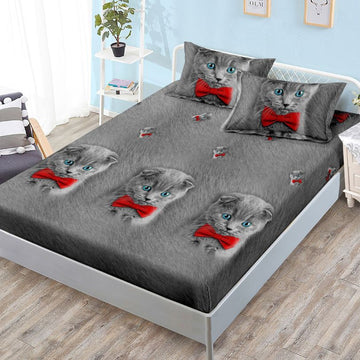 Husa de Pat din Bumbac Finet – Set 3 Piese pentru Confort si Eleganta | COD 1088-S