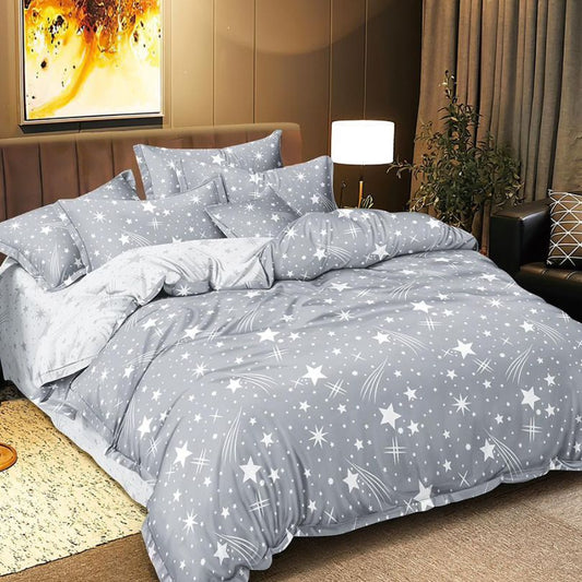 Set lenjerie de pat bumbac satinat 4 piese – Design rafinat și textura delicata, Cod 0913-S